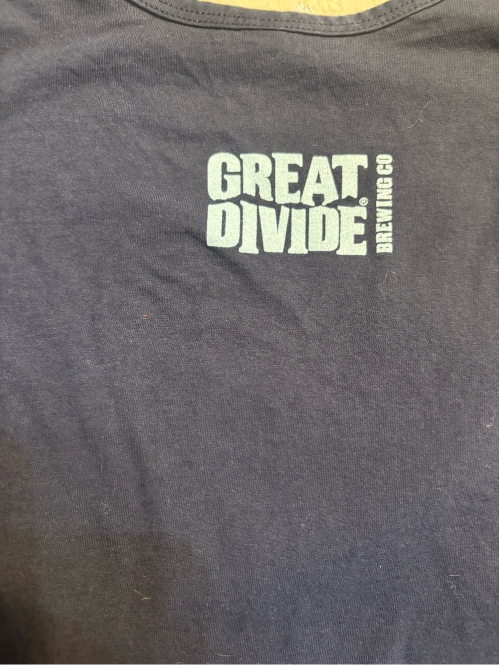 Great Divide Brewing Tank Top Medium Navy Blue w/Light Blue Logo Denver Colorado - Picture 8 of 13